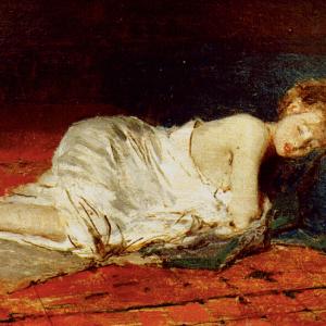 Giovane donna dormiente 