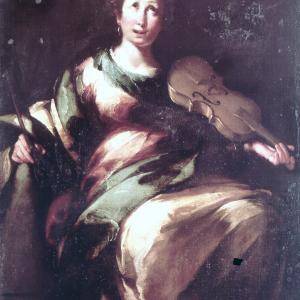 Santa Cecilia con una viola da gamba 