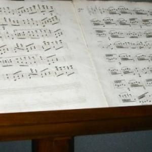 Spartito della Carmagnola (prima composizione scritta da Paganini)