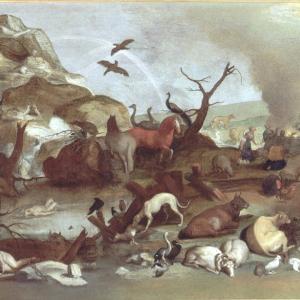 Il sacrificio di Noè dopo il Diluvio