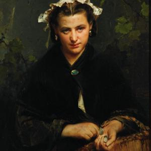 Una ragazza che fa il conto della spesa, 1862
