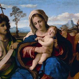 Madonna col Bambino tra i santi Giovanni Battista e la Maddalena, (1520-1522)