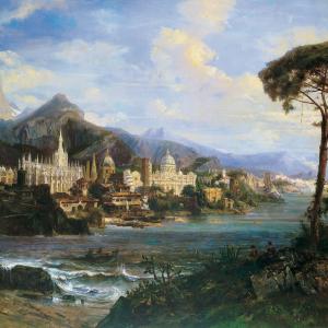 Veduta fantastica dei principali Monumenti d'Italia