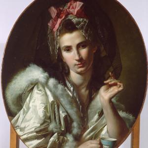 Ritratto di dama con tazzina di caffè