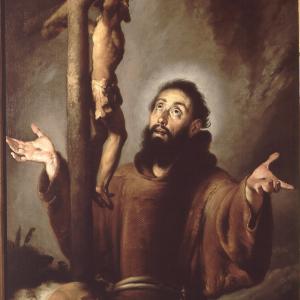 San Francesco in adorazione del Crocifisso