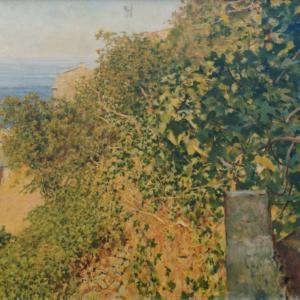 Telemaco Signorini "Ligurian vegetation in Riomaggiore"