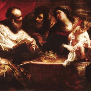 Baby Moses and the burning coal 
