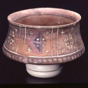 Keeled bowl with geometric patterns (textile prototype)