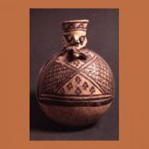 Flask with cephalomorph neck, XI - XVI sec. A.D (Chancay)