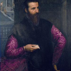 Ritratto di gentiluomo "dalle maniche rosse", (1549-1550) 