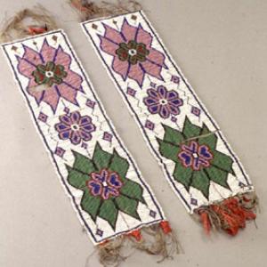 Garters for men, circa 1880 (Ojibway)