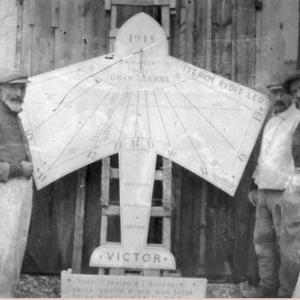 Sundial in the shape of a seaplane