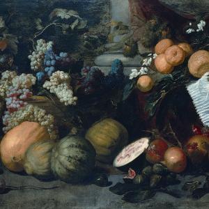 Natura morta di frutta, ortaggi e fiori (secondo quarto del XVII secolo)