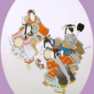 Pannello ovale con gruppo di bambini 