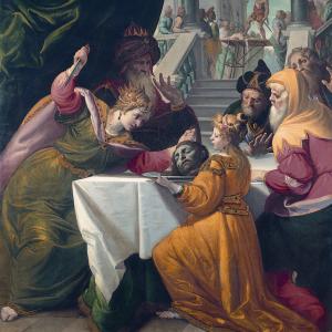 Salomè offre a Erodiade la testa del Battista (circa 1630)