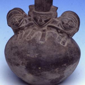 Globular vase-bottle, X - XII sec. A.D. (Chimù - Lambayeque)