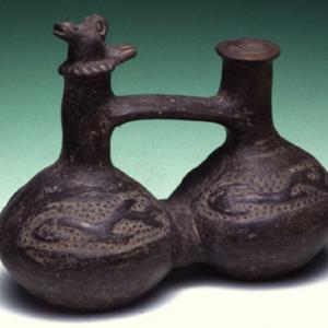 Vaso fischiatore a due camere, XV-XVI sec. d.C. (Chimù-Inca)  