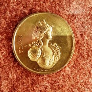 Medal with bust personified of the city of Genoa