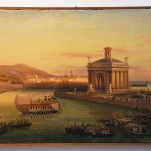 Feste nel porto di Genova per la venuta della famiglia reale.