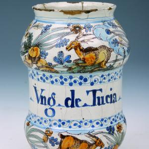 Ligurian majolica vase