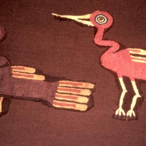 Two ornithomorphic embroideries