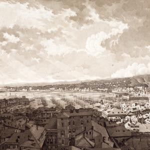 Genoa Port View from the Metropolitana Bell Tower
