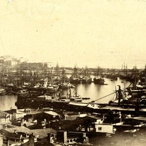  Il Porto di Genova nel 1865 Particolare con la Darsena