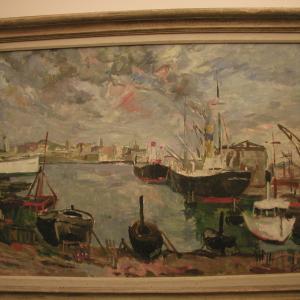 Enrico Paulucci "Veduta del Porto di Genova del 1939"