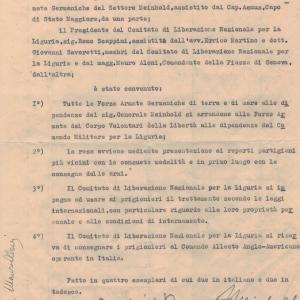 Atto di Resa delle truppe tedesche, firmato a Genova (Villa Migone), il 25 aprile 1945