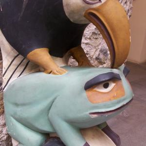 Particolare del palo totemico 