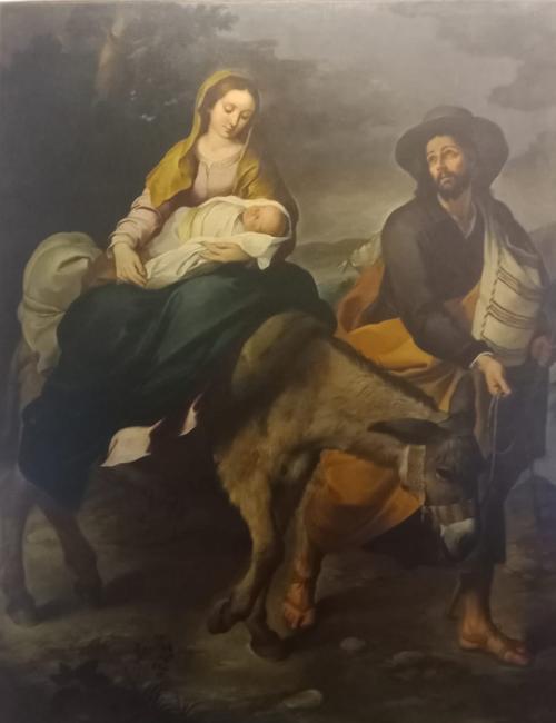 dettaglio La fuga in Egitto B. E. Murillo