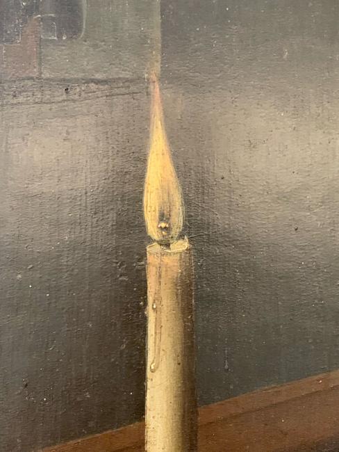 Dettaglio del quadro Madonna della candela di Luca Cambiaso