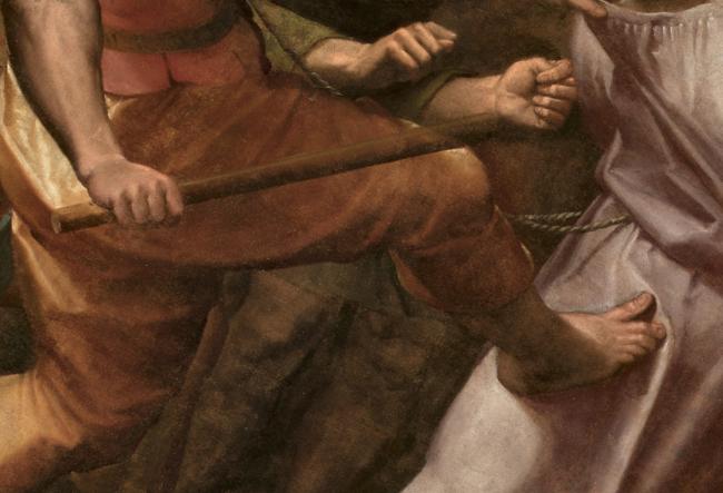 Dettaglio del quadro La cattura di Cristo di Giovanni Battista Castello