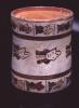 Bicchiere con rappresentazione stilizzata di “teste trofeo”, 0 (?) – 125 (?) d.C. (Nasca 5) (?)